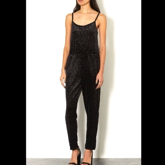 Alice + Olivia Zahara Glitter Cropped Jumpsuit - Picture 4 of 15